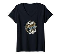 Mujer Sigue Mirando. Podría Hacer un Truco. Gracioso sarcástico. Camiseta Cuello V