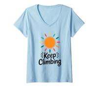 Mujer Sigue Montando Camiseta Cuello V