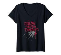 Mujer Sigue Tus sueños de Terror Camiseta Cuello V