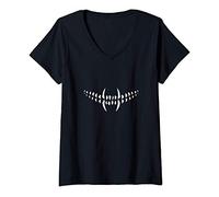 Mujer SIKTC Erica Slaughter Bandana Teeth Camiseta Cuello V