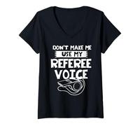 Mujer Silbato de árbitro de regalo para mujeres y niños de fútbol Camiseta Cuello V