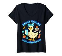 Mujer Silly Goose Teacher Club - Camiseta Divertida y Bonita para el Regreso a Clases Camiseta Cuello V