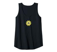 Mujer Símbolo de Chakra del plexo Solar | Diseño geométrico de Mandala Amarillo Camiseta sin Mangas