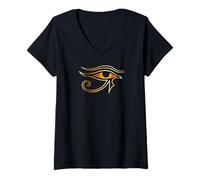 Mujer Símbolo del Ojo de Ra Camiseta Cuello V