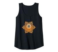 Mujer SÍMBOLO Sacral Chakra | Diseño geométrico Mandala Naranja Camiseta sin Mangas