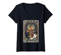 Mujer Simón Bolívar Libertador Veneuela Camiseta Cuello V