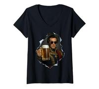 Mujer Simón Bolívar Libertador Veneuela Camiseta Cuello V
