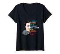Mujer Simone de Beauvoir Poder Feminista de la Mujer Camiseta Cuello V