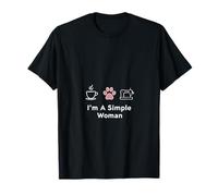 Mujer simple ama las mascotas de café y la máquina de coser Camiseta