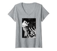 Mujer Simple Minds Jim Kerr New Gold Tour 1982 por Virginia Turbett Camiseta Cuello V