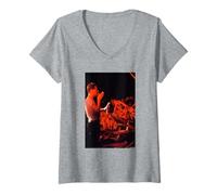 Mujer Simple Minds Live Jim Kerr New Gold Dream Virginia Turbett Camiseta Cuello V