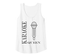 Mujer Simple minimalist Girl music evening Queen karaoke Camiseta sin Mangas
