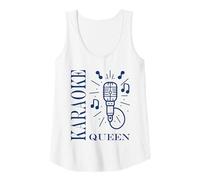 Mujer Simple minimalist Girl music evening Queen karaoke Camiseta sin Mangas