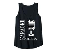 Mujer Simple minimalist Girl music evening Queen karaoke Camiseta sin Mangas