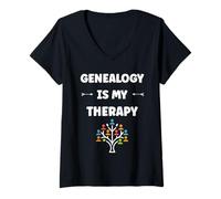 Mujer Simple quote family tree Therapy genealogy Camiseta Cuello V