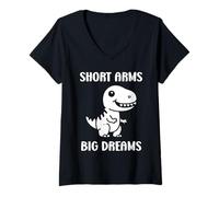 Mujer Simple tyrannosaurus dinosaur Funny quote short arms t-rex Camiseta Cuello V