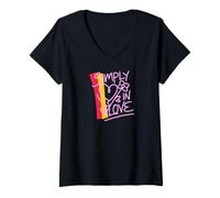 Mujer Simply In Love Romantic Design Gifts Camiseta Cuello V