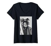 Mujer Simply Red Mick Hucknall Picture Book Retrato de la era 1986 Camiseta Cuello V