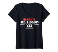 Mujer Sin límites - Urban Typography Streetwear Camiseta Cuello V