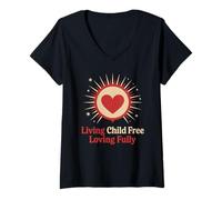 Mujer Sin niños por elección Orgullosamente sin hijos Estilo de vida para no padres Camiseta Cuello V