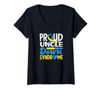 Mujer Síndrome de Down del tío Orgulloso Concientización sobre el síndrome de Down Camiseta Cuello V