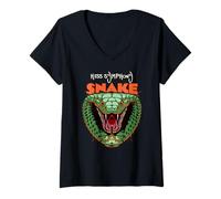 Mujer Sinfonía del Silbido Humor Serpiente Salvaje Camiseta Cuello V