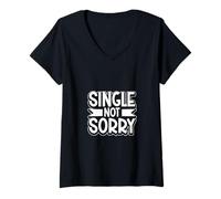 Mujer Single Not Sorry - Divorcio Camiseta Cuello V