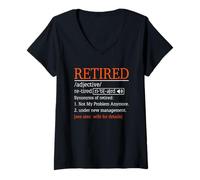 Mujer Sinónimos de adjetivo jubilado ya no es mi problema Camiseta Cuello V