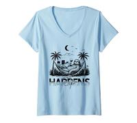 Mujer Sip Happens Sloth Chill Slow Living Humor Camiseta Cuello V