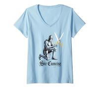 Mujer Sir Cumcise Funny Offensive Knight Meme Adult Humor Camiseta Cuello V