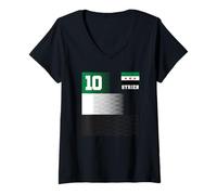 Mujer Siria Gift Flag Siria Vintage Siria Damasco Camiseta Cuello V