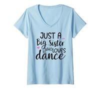 Mujer Sis Dance Sister Big Sister Boss Girls Dancing Ballet Dancer Camiseta Cuello V