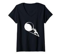 Mujer Sísifo: Lucha eterna en la mitología Griega Camiseta Cuello V