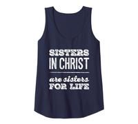 Mujer Sisters in Christ is A Sister for Life Cristianismo Fe Camiseta sin Mangas