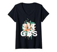 Mujer Sitges Floral Design España Playa Vibes Camiseta Cuello V
