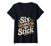 Mujer Six On The Stick Sports de puntaje del Juego de Herradura |- Camiseta Cuello V