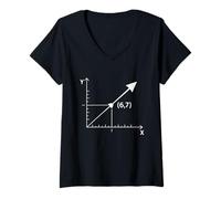 Mujer Six Seven 6 7 Coordinate Grid Plot Graph Plane Meme Design Camiseta Cuello V