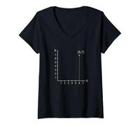 Mujer Six Seven 6 7 Coordinate Grid Plot Graph Plane Meme Design Camiseta Cuello V
