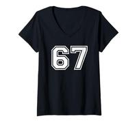 Mujer Six Seven 67 Gifts - Camiseta Gen Alpha 6 7 Meme Sixty Seven Camiseta Cuello V