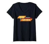 Mujer Six Seven Divertido Meme Viral 6 7 Gen Alpha Slang Camiseta Cuello V