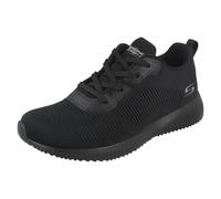 Skechers Bobs Squad Tough Talk, Zapatillas Mujer, Black Engineered Knit Trim, 38 EU