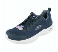 Skechers Skech-Air Dynamight Fast Brake, Zapatillas Deportivas Mujer, Azul (Navy Mesh/White Trim), 41 EU
