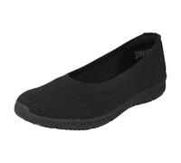 Skechers Be-Cool Wonderstruck, Zapatos Planos Mary Jane Mujer, Black Knit/Trim, 36 EU