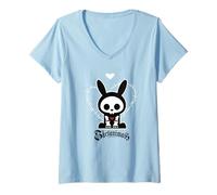 Mujer Skelanimals Stitched Vintage Jack Rabbit Heart Frame Logo Camiseta Cuello V