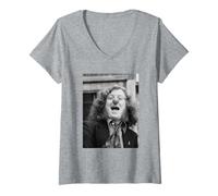 Mujer Slade Noddy Holder con Feel The Noise Singer 1976 Camiseta Cuello V