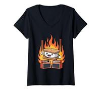 Mujer Slammin Smores Kawaii Punk Camiseta Cuello V