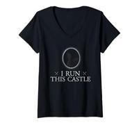 Mujer Sleeping Beauty Maleficient I Run This Castle Camiseta Cuello V
