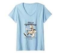 Mujer Slice of Happiness - Sweet Pumpkin Love Retro Pie Design Camiseta Cuello V