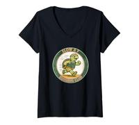 Mujer Slow A.F. AF Running Club Turtle Runner Retro Funny Running Camiseta Cuello V