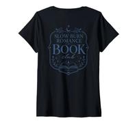 Mujer Slow Burn Romance Book Club Romance Reader Amante de los Libros Camiseta Cuello V